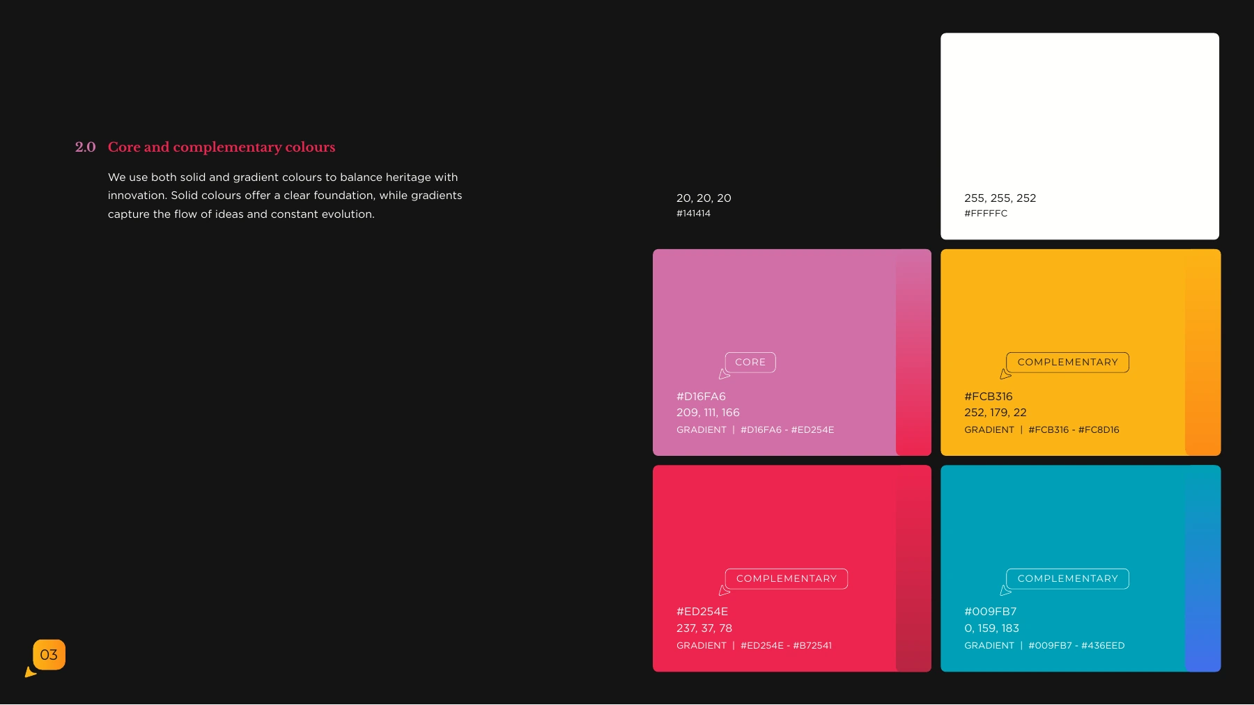GFTN Forum Japan 2025 brandbook page 3, Colour system